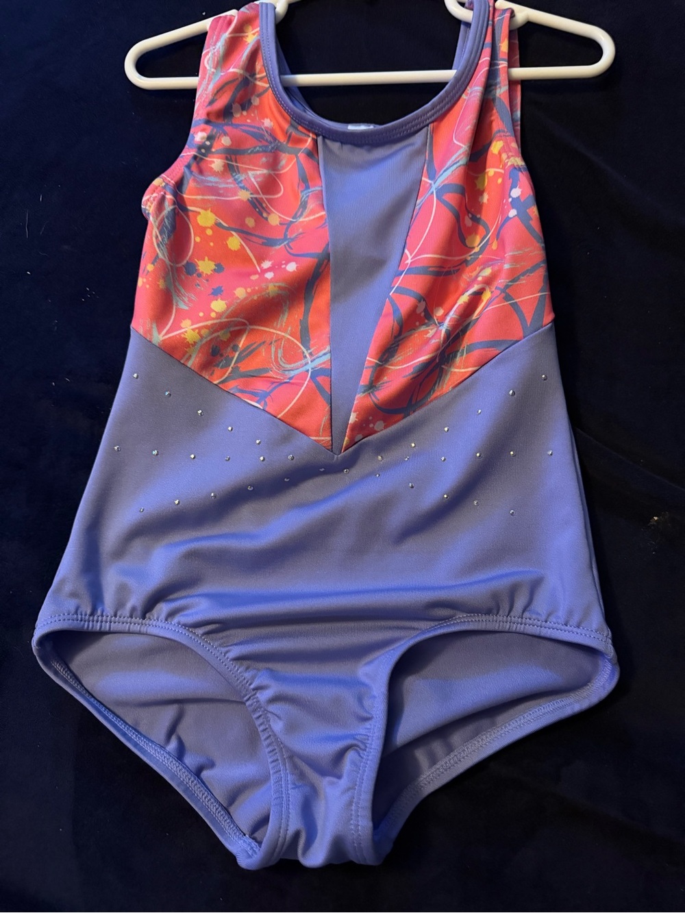 Cat & Jack Purple and Pink Girls' One-Piece tumble leotard  with Sparkle Accents